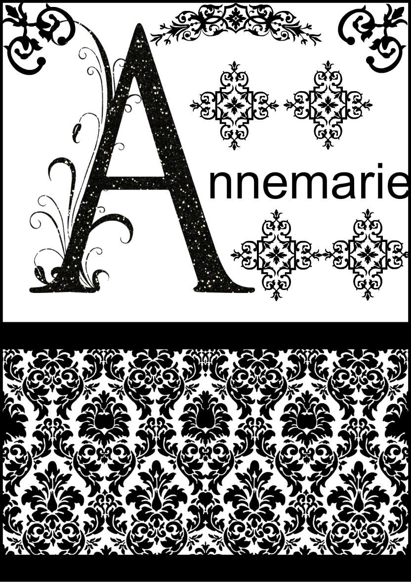 Damask Monogram Letter a Card - card made with Crafty Bob's Card Creator