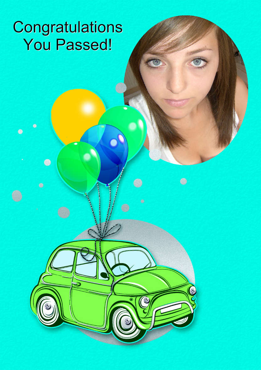 Congratulations New Driver Card - card made with Crafty Bob's Card Creator