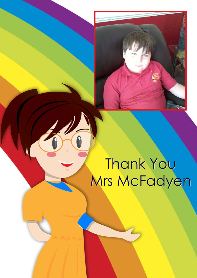 Thanks Miss Photo Card - card made with Crafty Bob's Card Creator