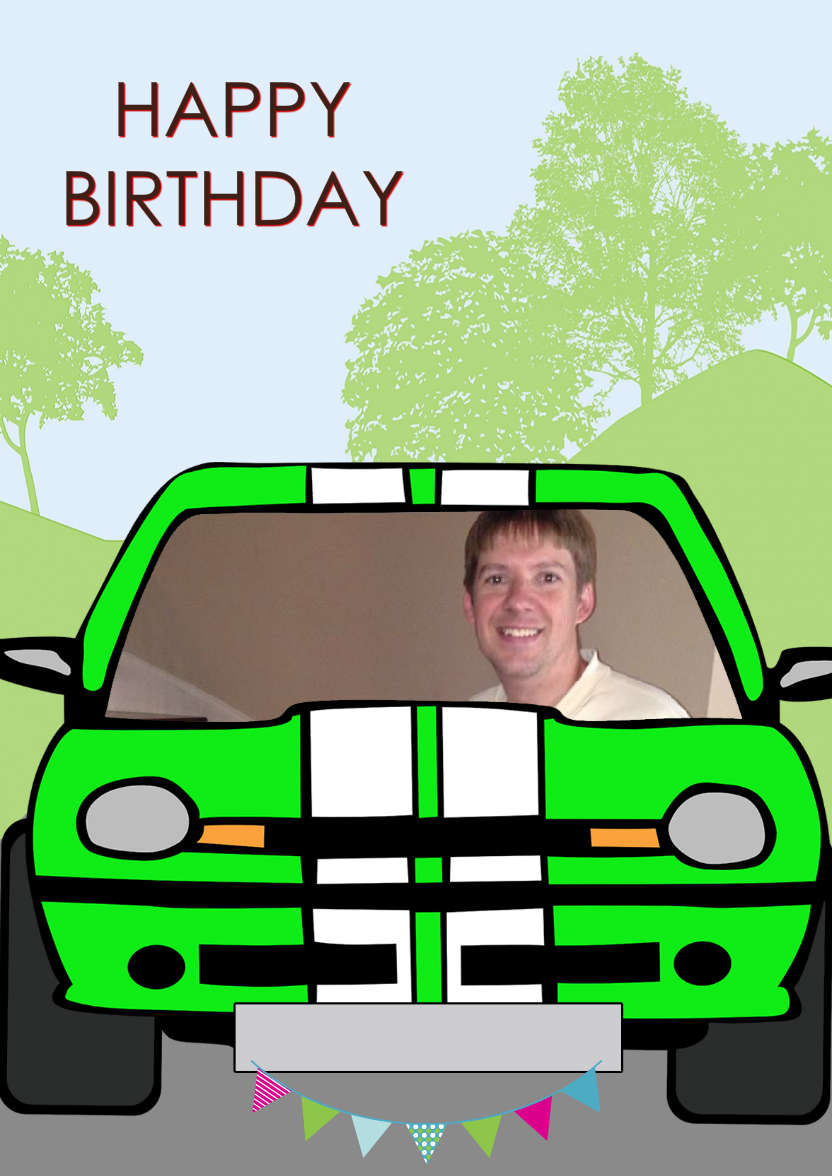 Boy Racer - card made with Crafty Bob's Card Creator