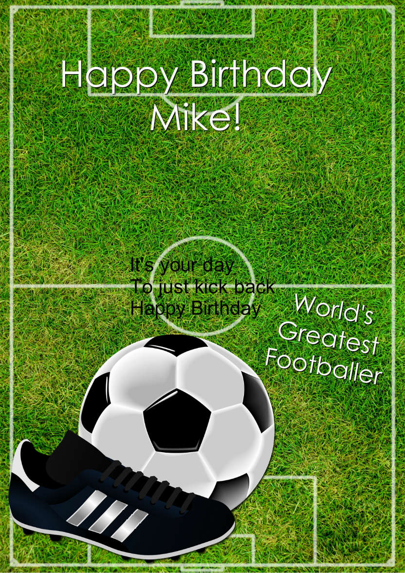 Football Pitch Card - card made with Crafty Bob's Card Creator