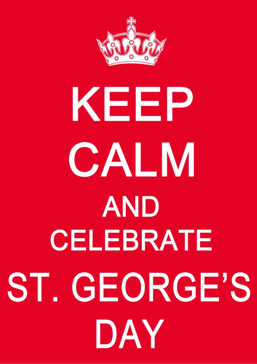 Keep Calm St. George's Day - card made with Crafty Bob's Card Creator