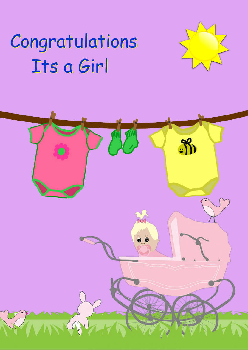 Baby - card made with Crafty Bob's Card Creator