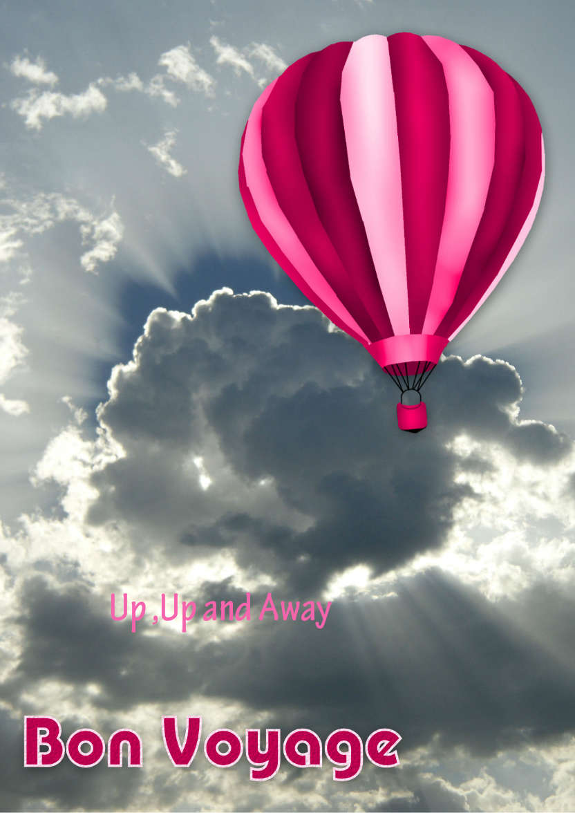 Bon Voyage Balloon in Sky - card made with Crafty Bob's Card Creator