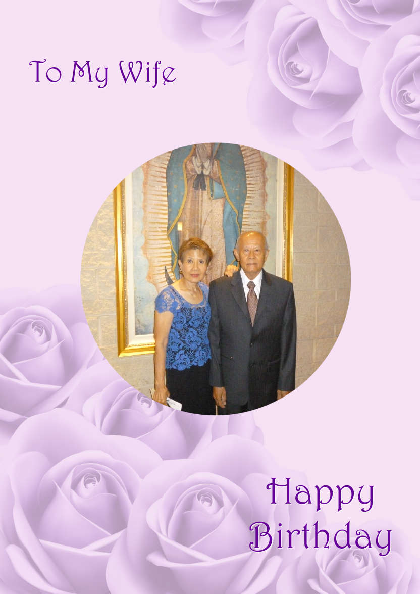 Purple Roses Background - card made with Crafty Bob's Card Creator