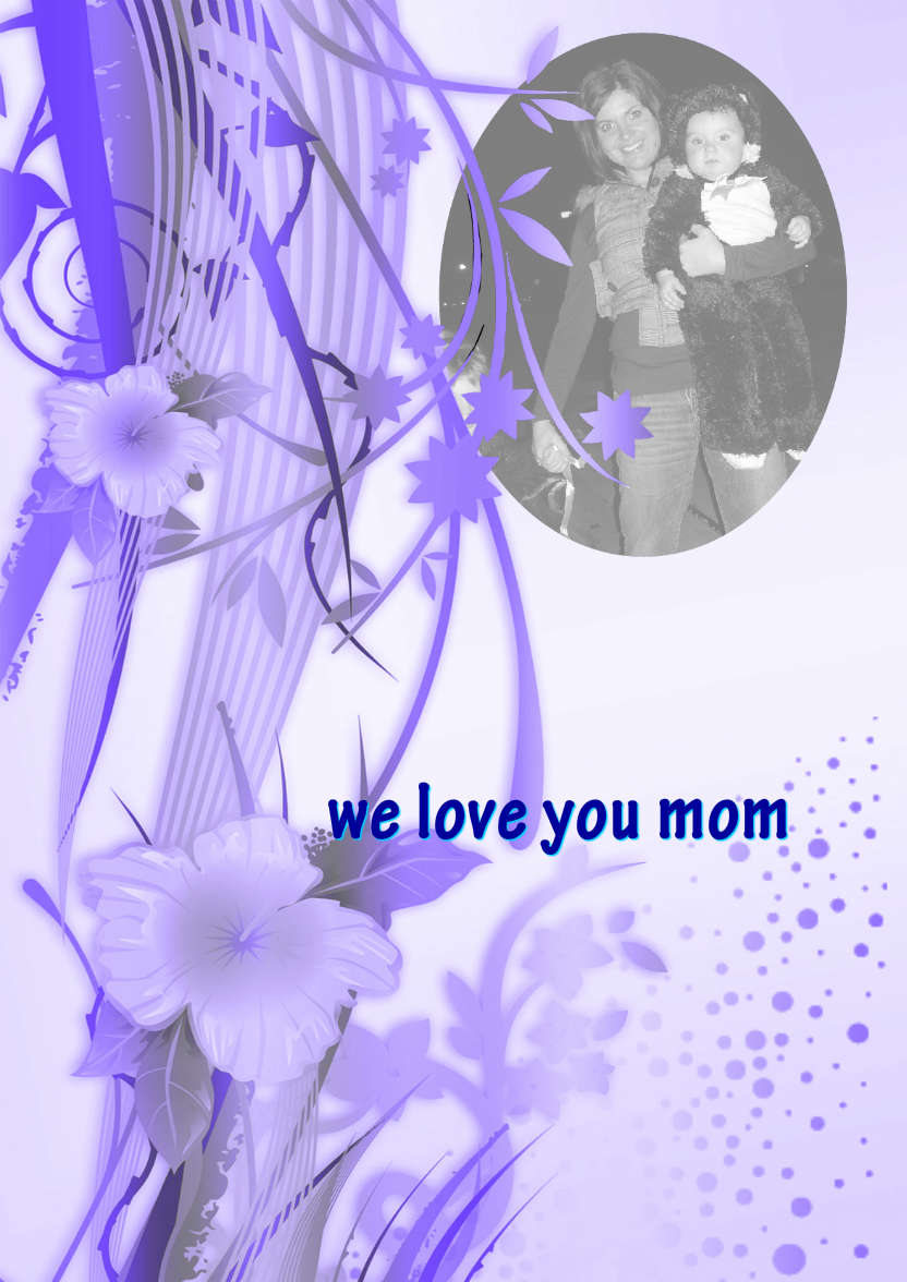 Purple Flourish Photo Card - card made with Crafty Bob's Card Creator