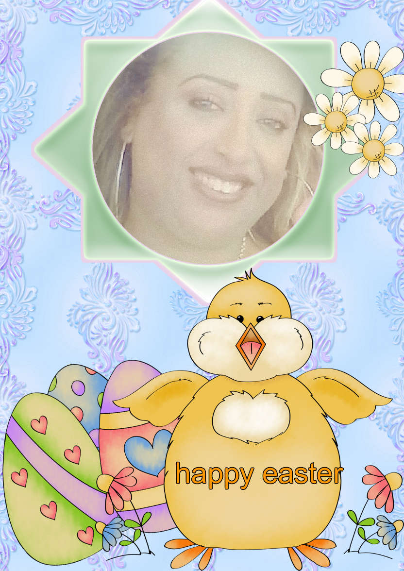 Easter Chicky - card made with Crafty Bob's Card Creator