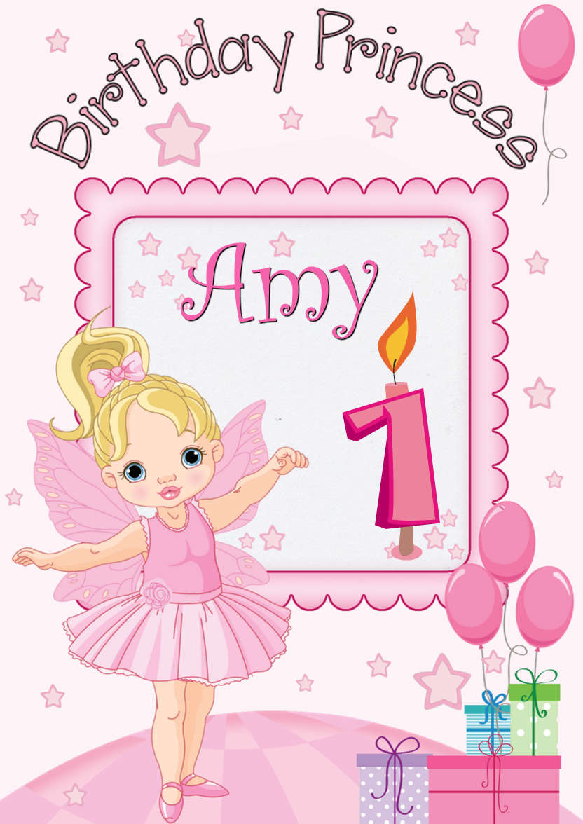 The Birthday Princess - card made with Crafty Bob's Card Creator