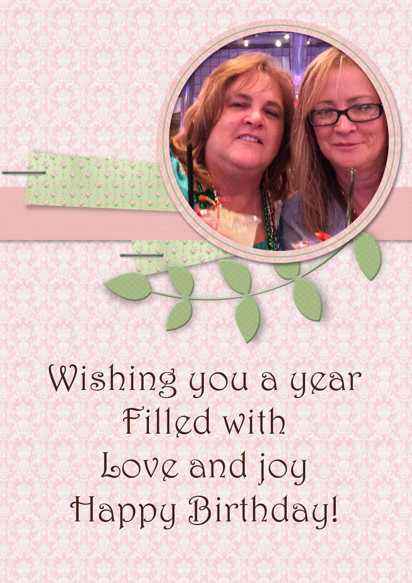 Scrapbook Style Frame Photo Card - card made with Crafty Bob's Card Creator