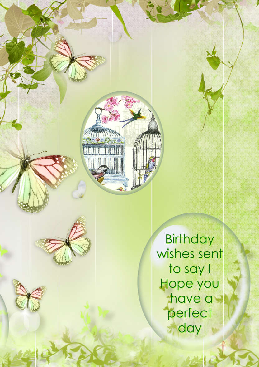 Butterfly Greeting Card - card made with Crafty Bob's Card Creator