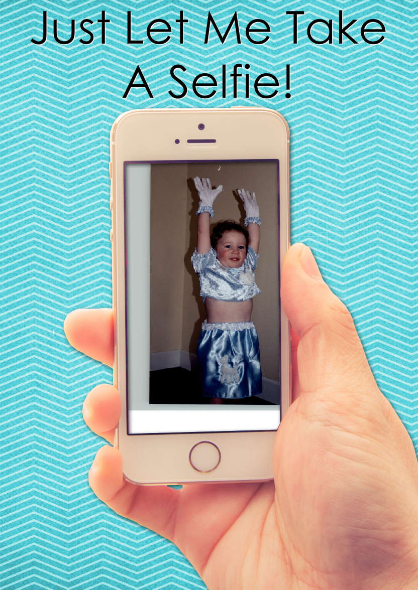 Selfie Mobile Phone Card - card made with Crafty Bob's Card Creator