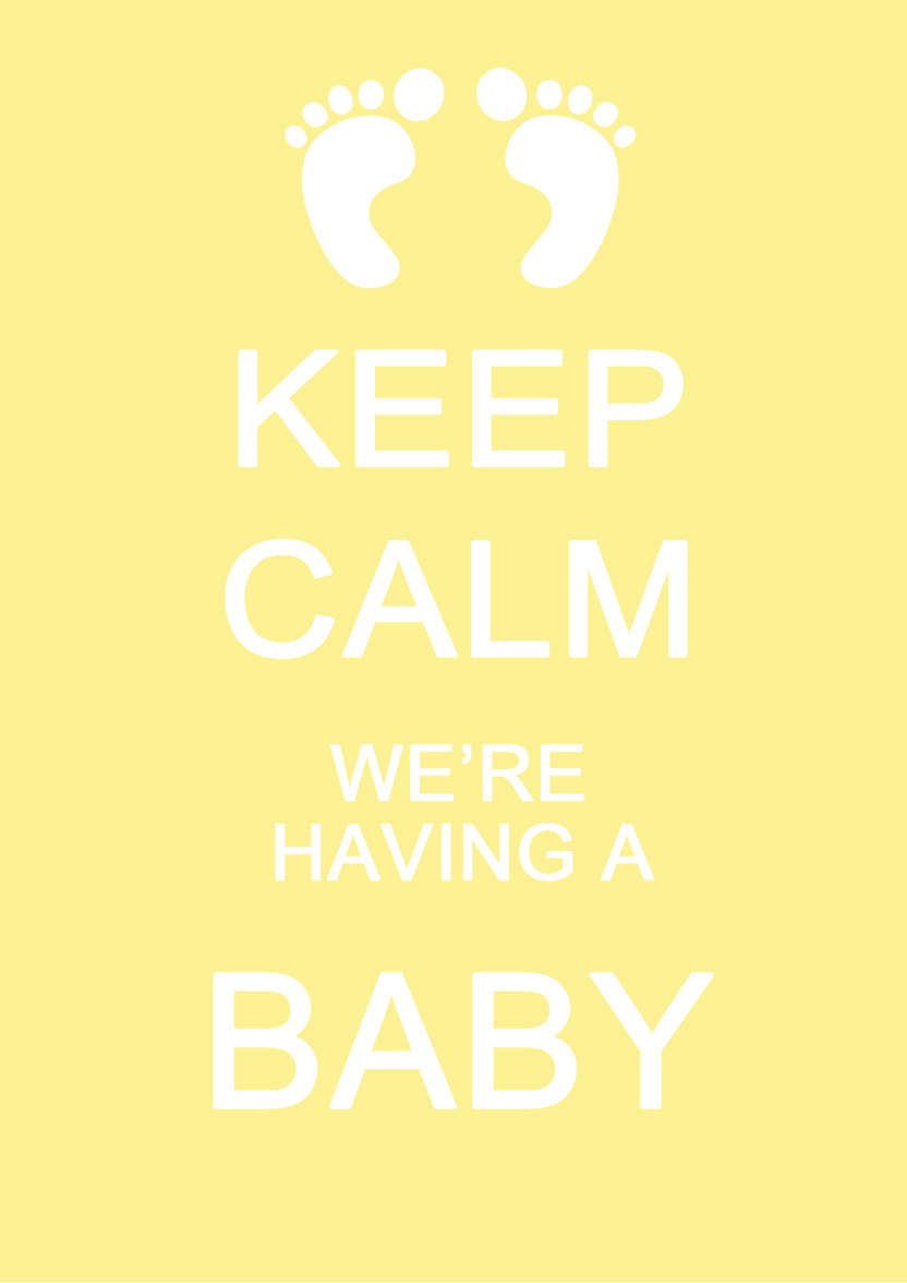 Keep Calm We're Having a Baby - card made with Crafty Bob's Card Creator