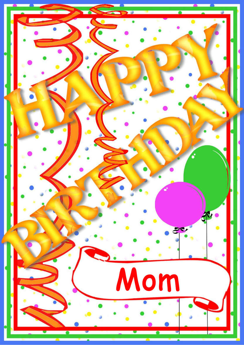 Happy Birthday Streamers - card made with Crafty Bob's Card Creator