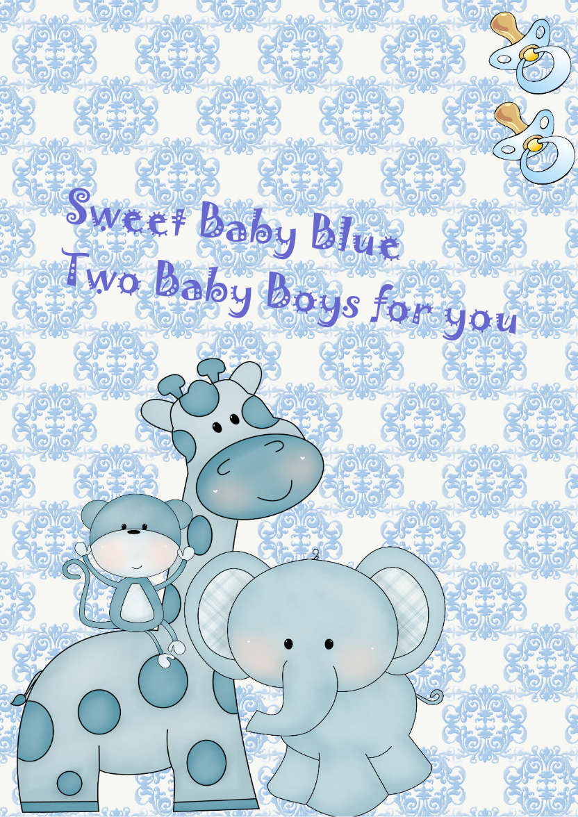 New Baby Boy - card made with Crafty Bob's Card Creator