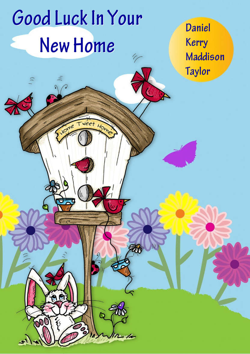 Home Tweet Home New Home Card - card made with Crafty Bob's Card Creator