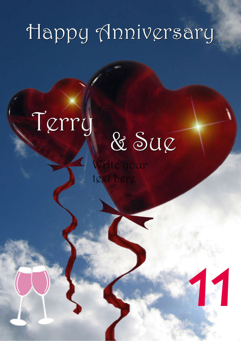 Love Balloons - card made with Crafty Bob's Card Creator