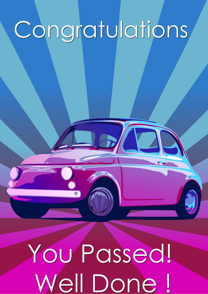New Driver Card - card made with Crafty Bob's Card Creator