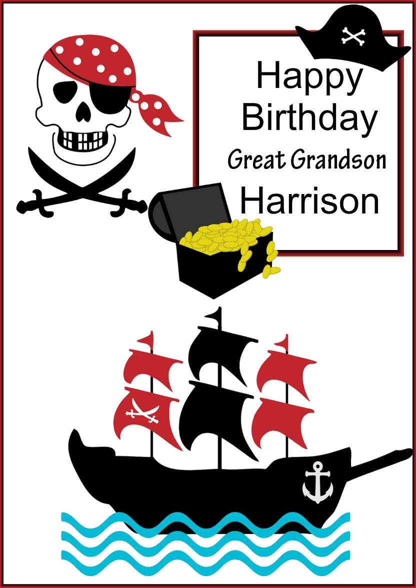 Pirate Aperture Card - card made with Crafty Bob's Card Creator