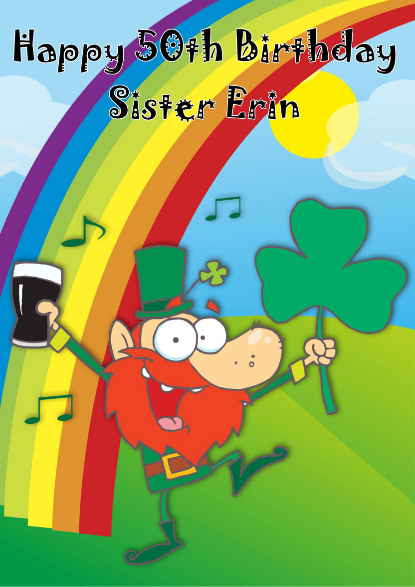St. Patrick's Day Leprechaun - card made with Crafty Bob's Card Creator