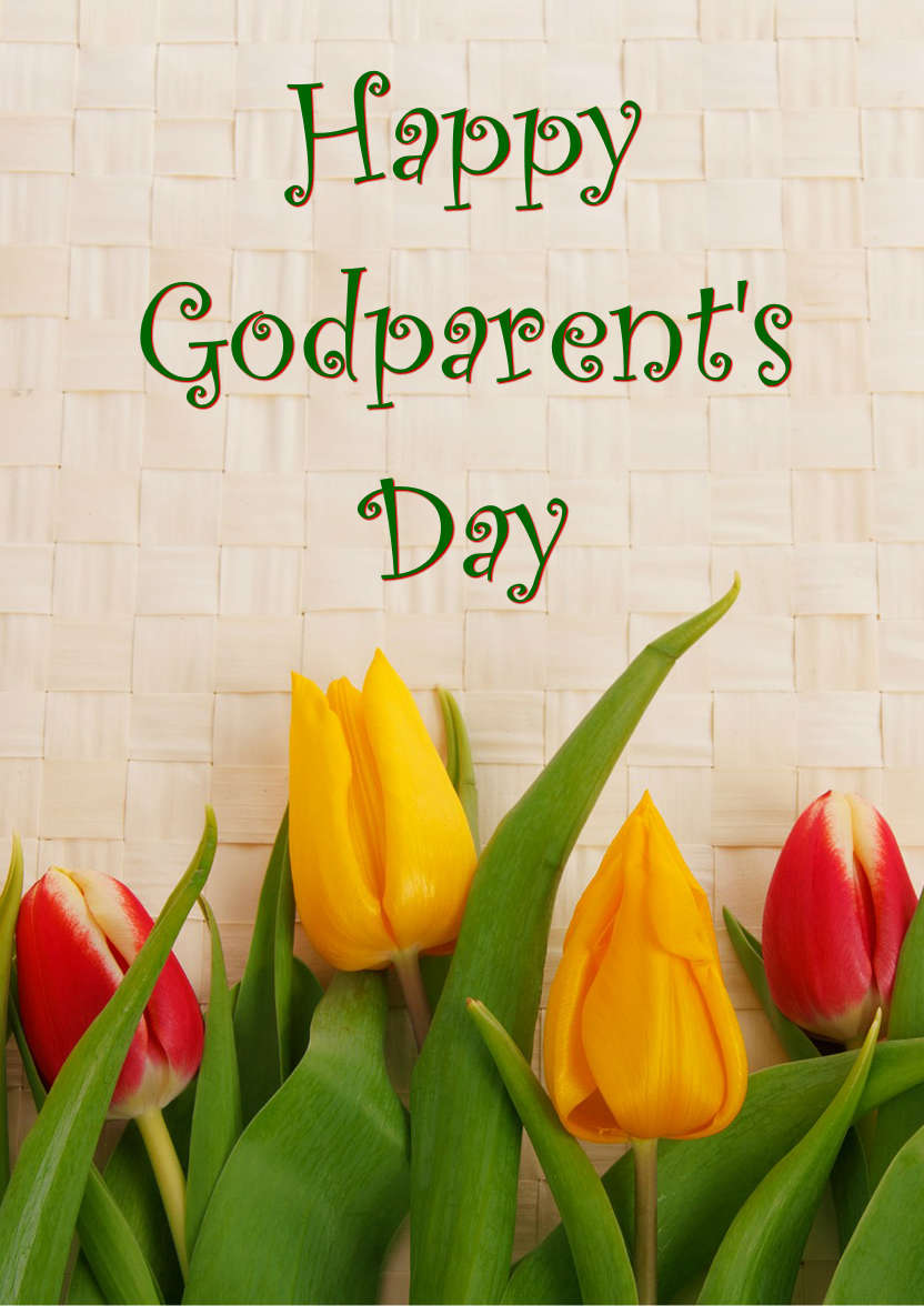 Godparents Day Tulip Border - card made with Crafty Bob's Card Creator