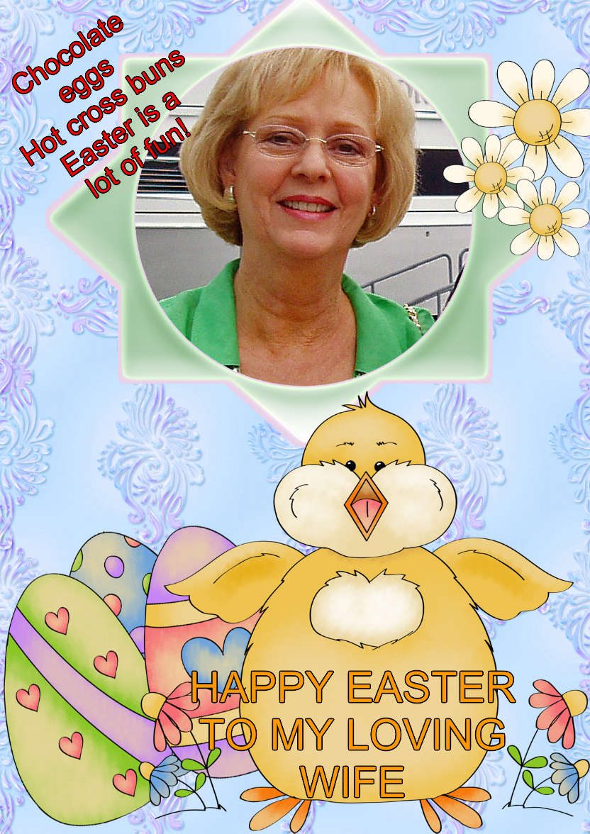 Easter Chicky - card made with Crafty Bob's Card Creator