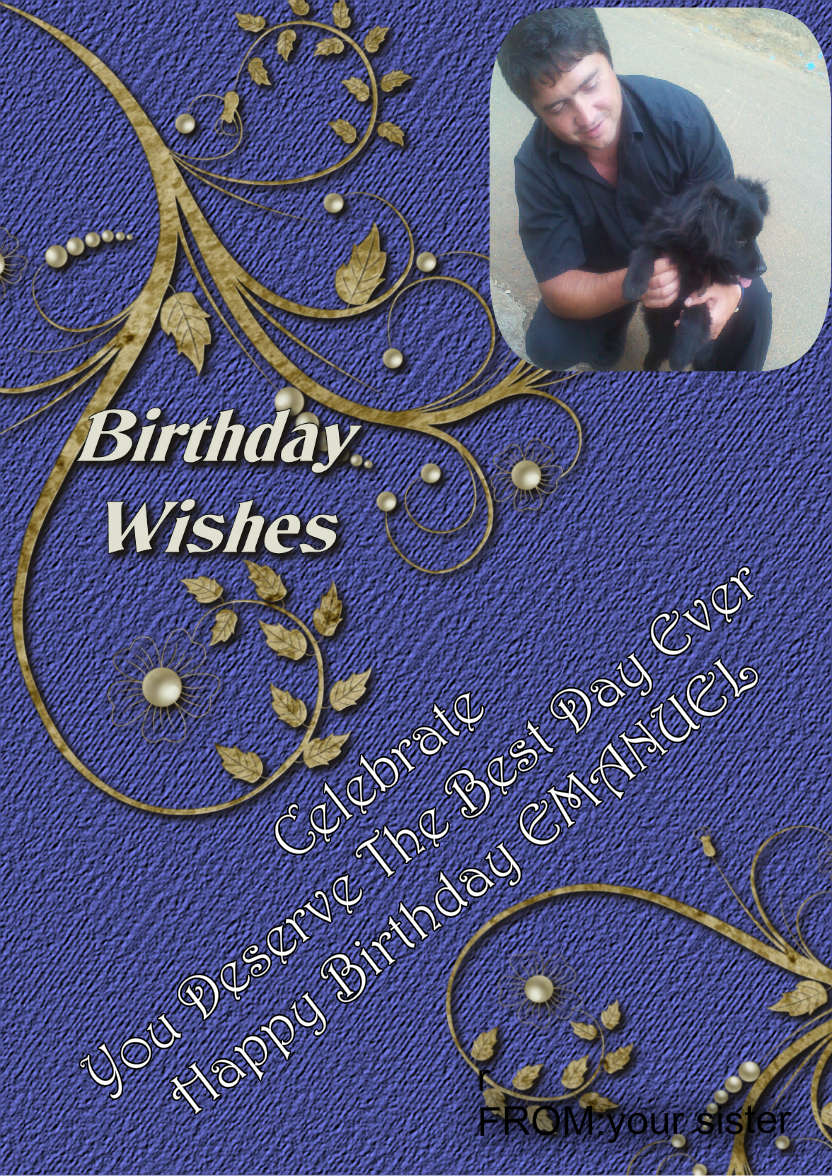 Golden Leaf - Birthday Card - card made with Crafty Bob's Card Creator