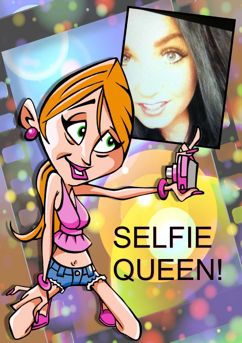 Selfie Queen Card - card made with Crafty Bob's Card Creator