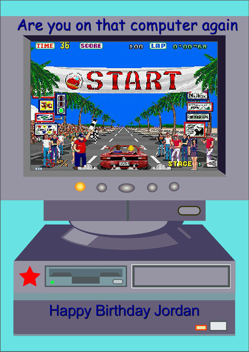 Computer Geek - card made with Crafty Bob's Card Creator