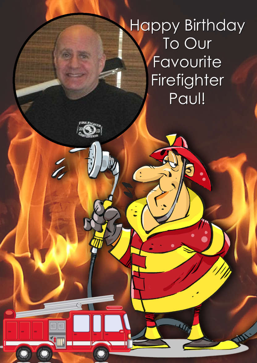 Favourite Fire Fighter Aperture Card - card made with Crafty Bob's Card Creator