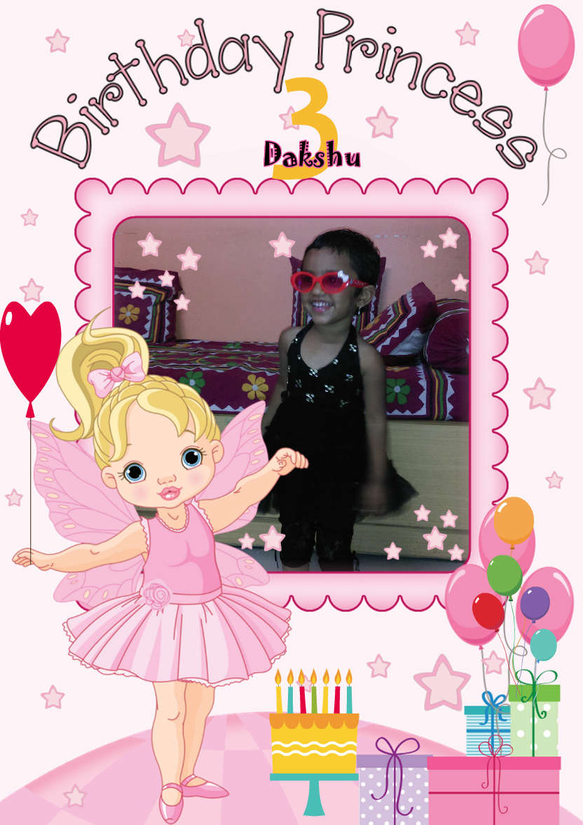 The Birthday Princess - card made with Crafty Bob's Card Creator