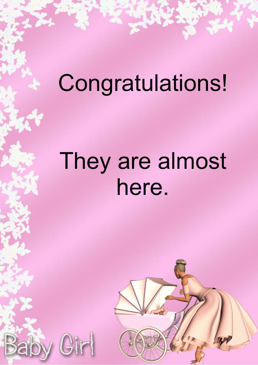Mother and Baby Girl - card made with Crafty Bob's Card Creator