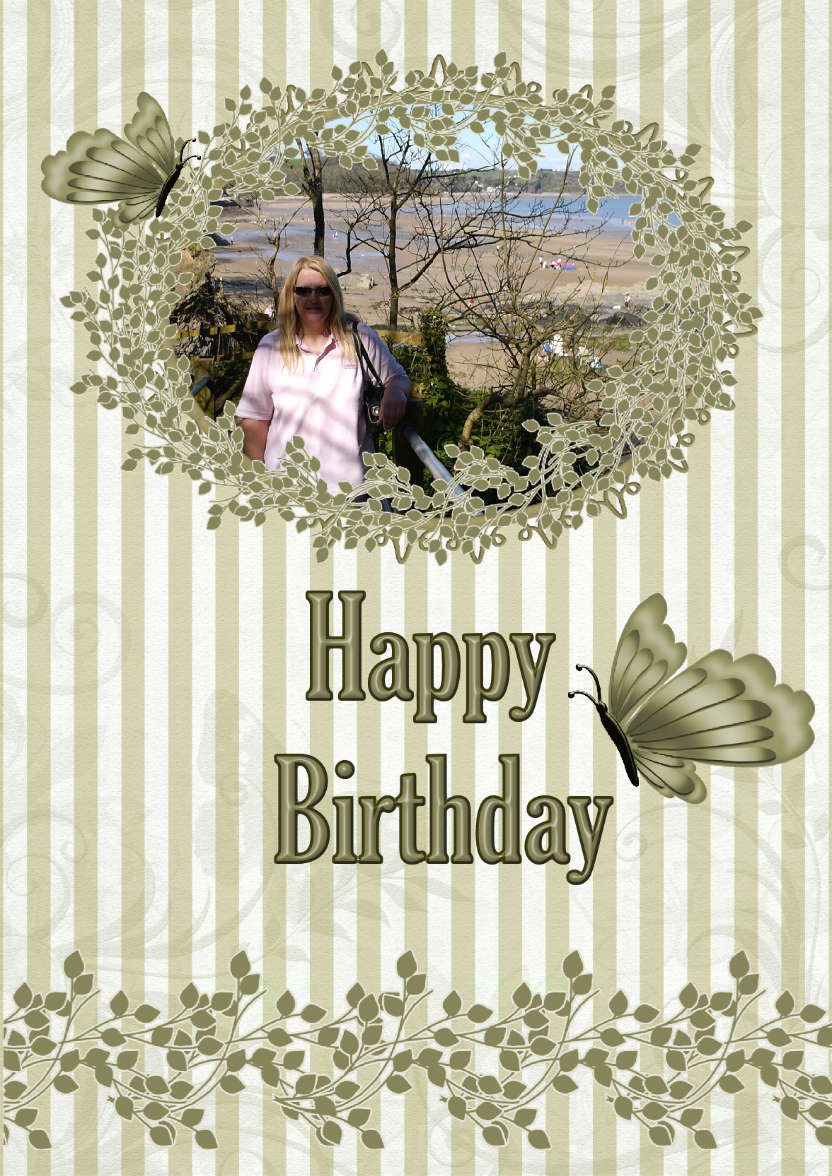 Vintage Green - card made with Crafty Bob's Card Creator