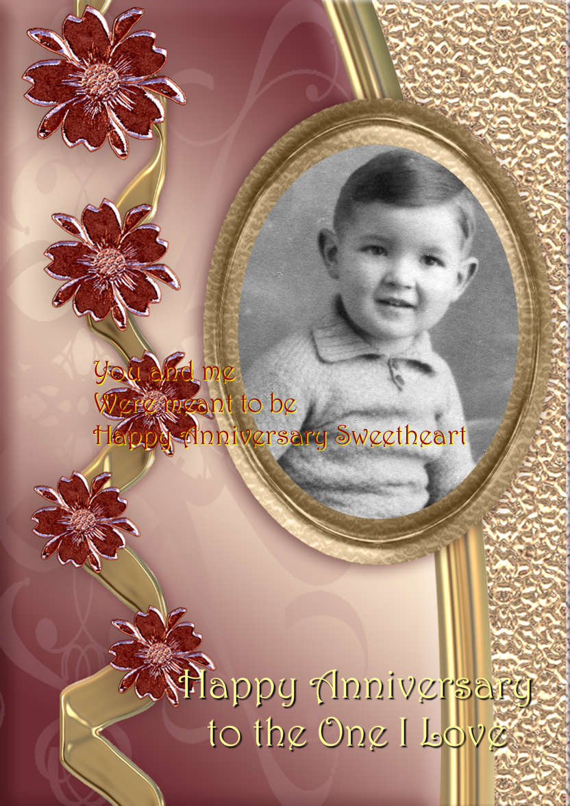 Glass Flowers Anniversary Card - card made with Crafty Bob's Card Creator