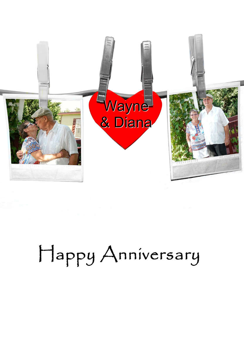 Anniversary Snapshots - card made with Crafty Bob's Card Creator