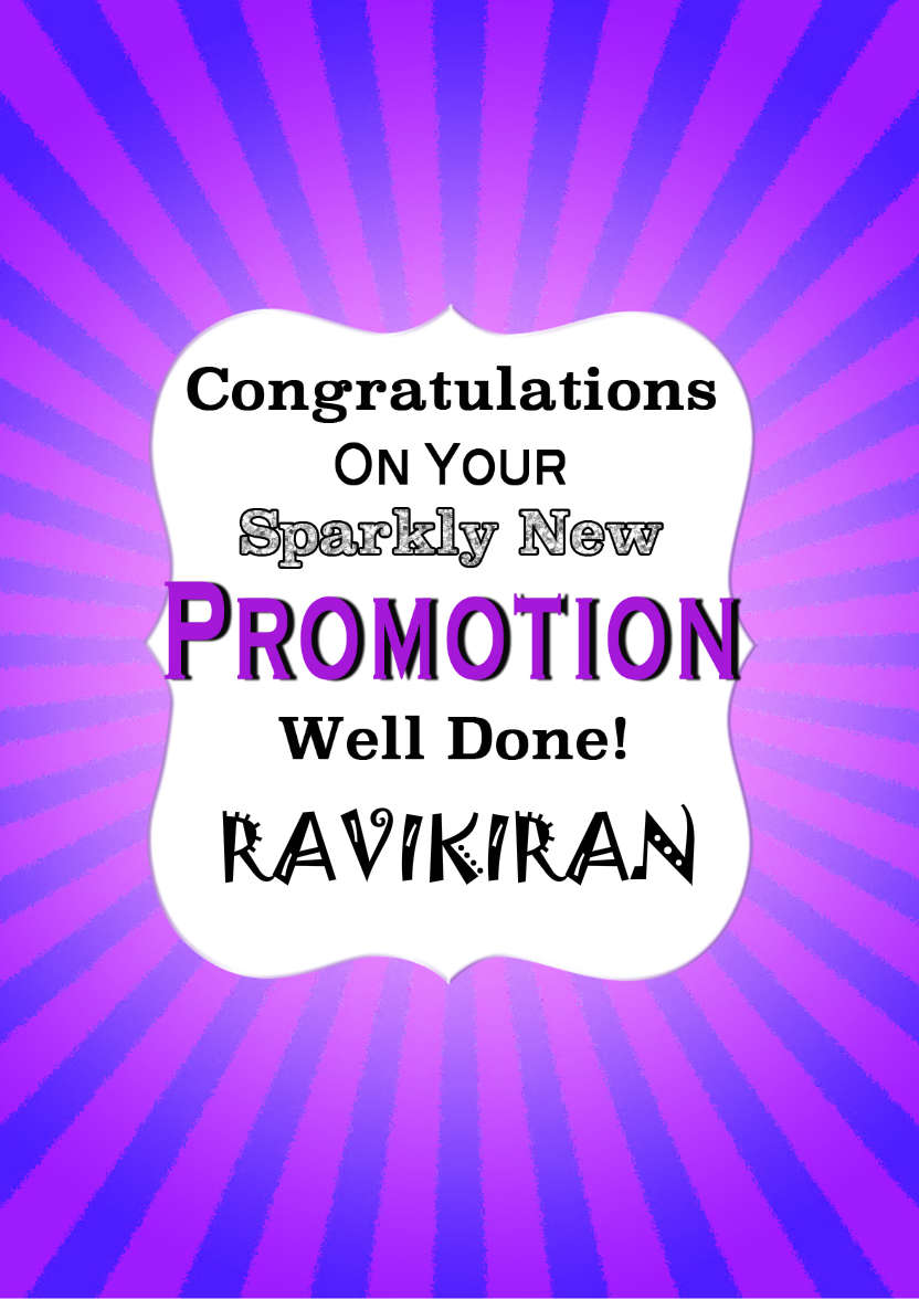 New Promotion Card - card made with Crafty Bob's Card Creator