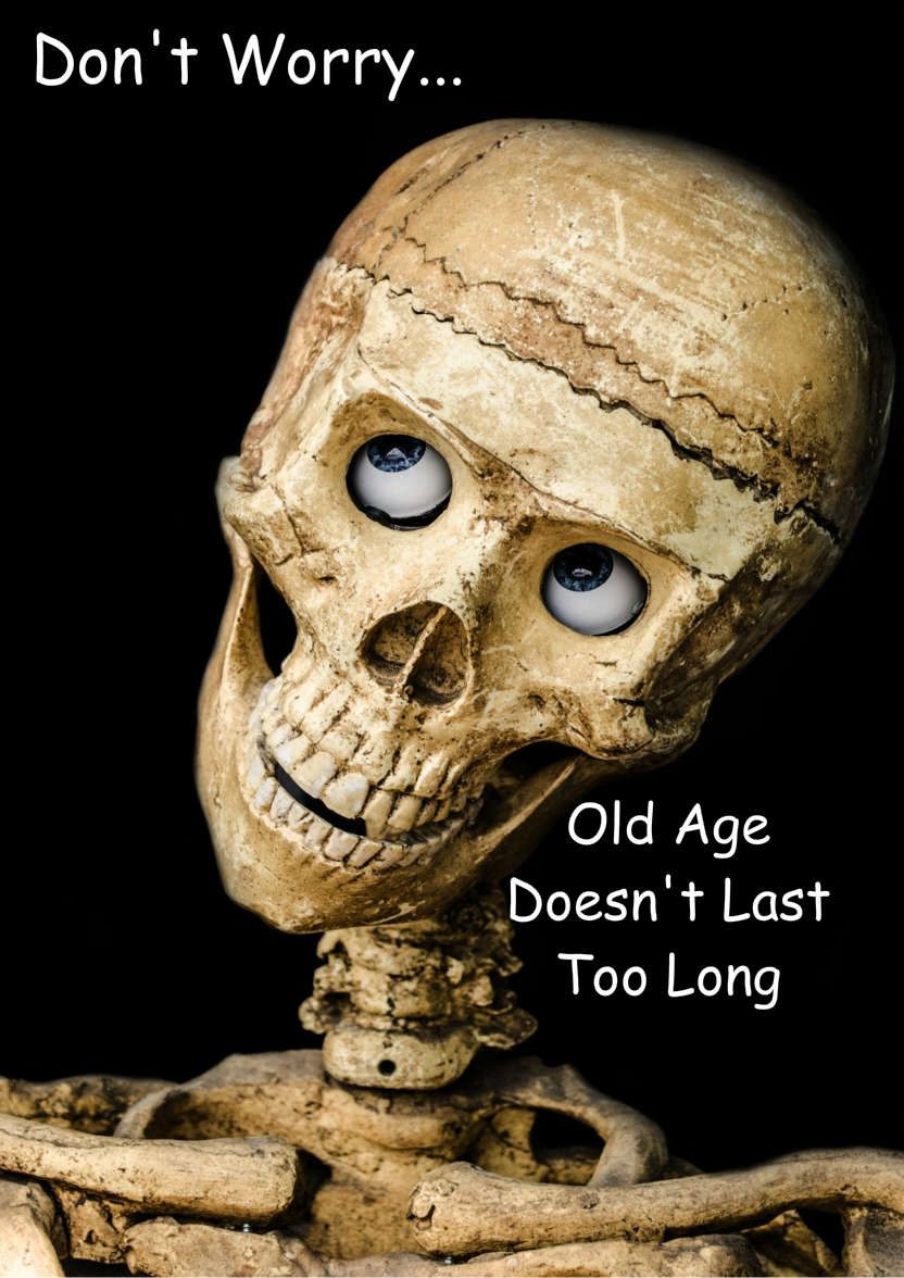 Old Age Humorous Card Front - card made with Crafty Bob's Card Creator