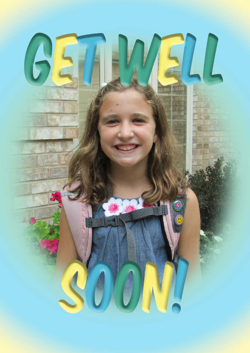 Get Well Soon Frame Photo Card - card made with Crafty Bob's Card Creator