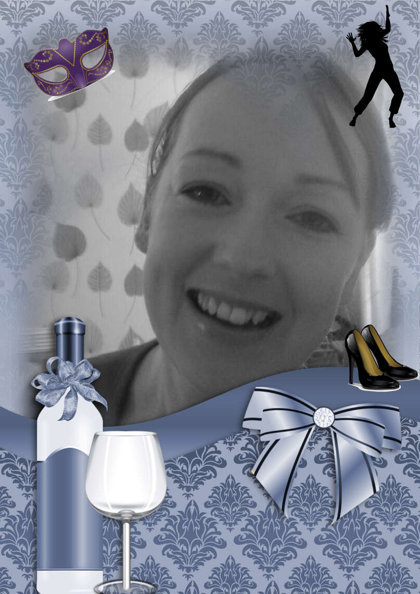 Blue Delights - card made with Crafty Bob's Card Creator