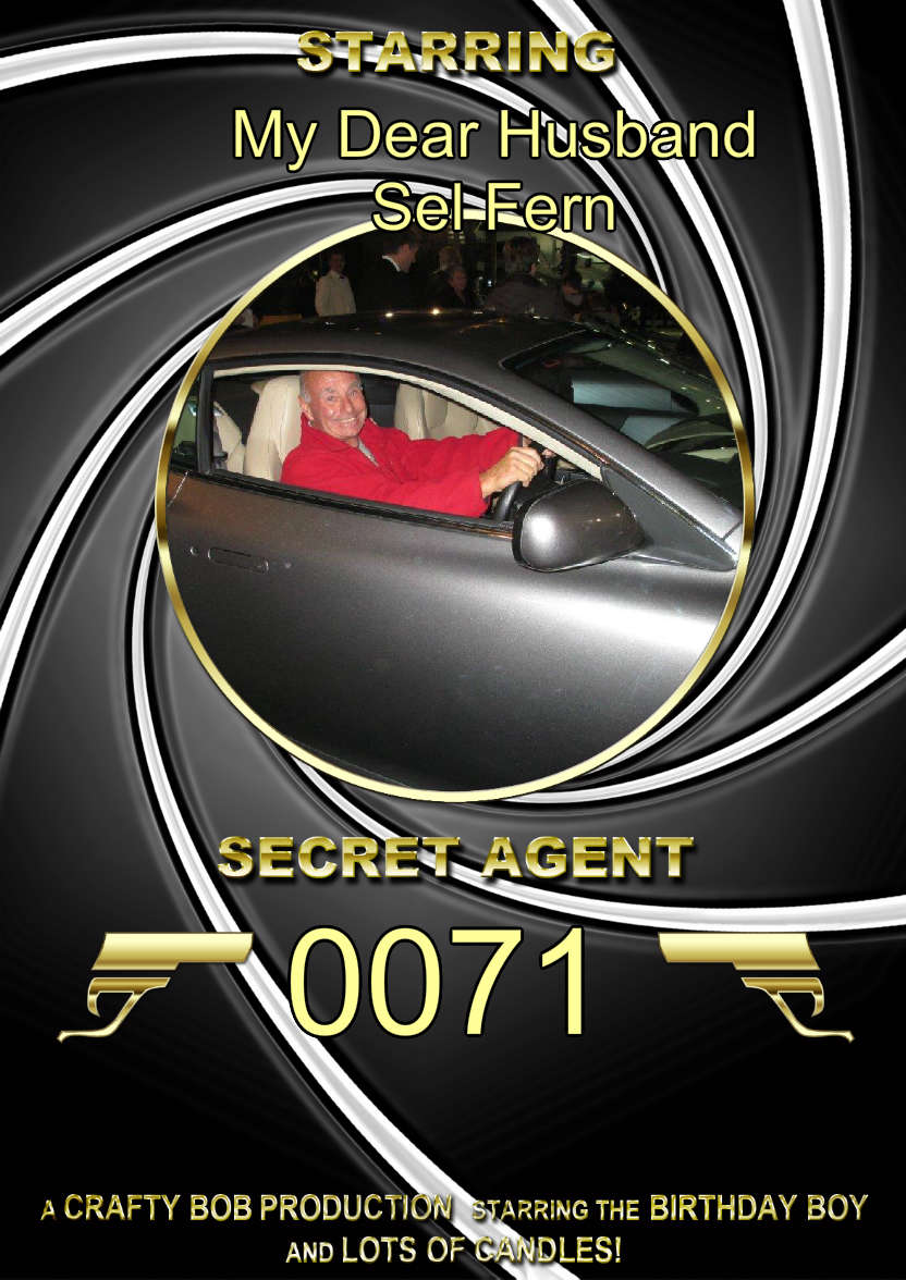 Spoof Secret Agent Photo Card - card made with Crafty Bob's Card Creator