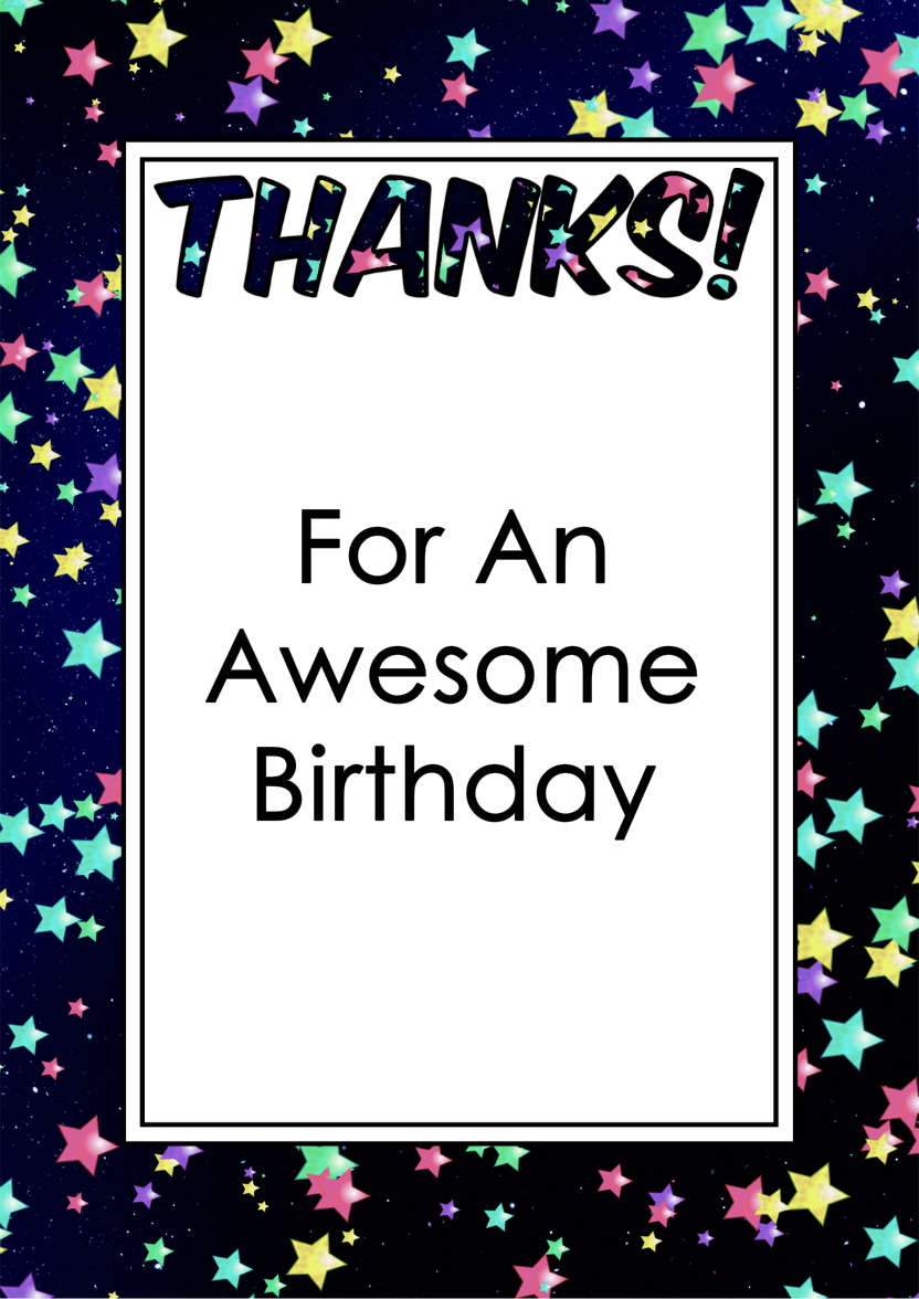 Thank You Stars Card Front - card made with Crafty Bob's Card Creator