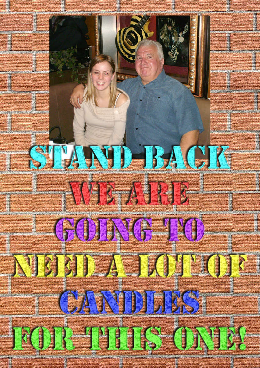 Stand Back Humorous Aperture Birthday Card - card made with Crafty Bob's Card Creator