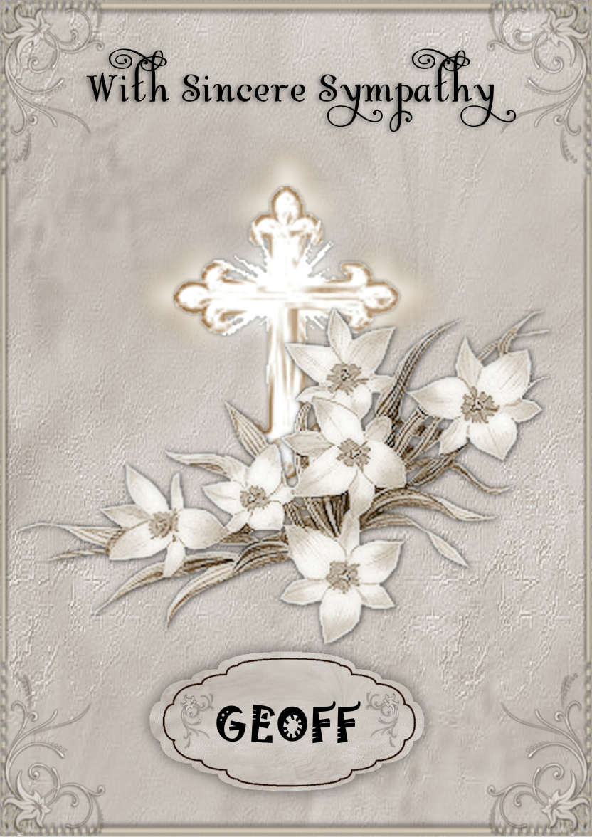 Cross and Floral Sympathy - card made with Crafty Bob's Card Creator