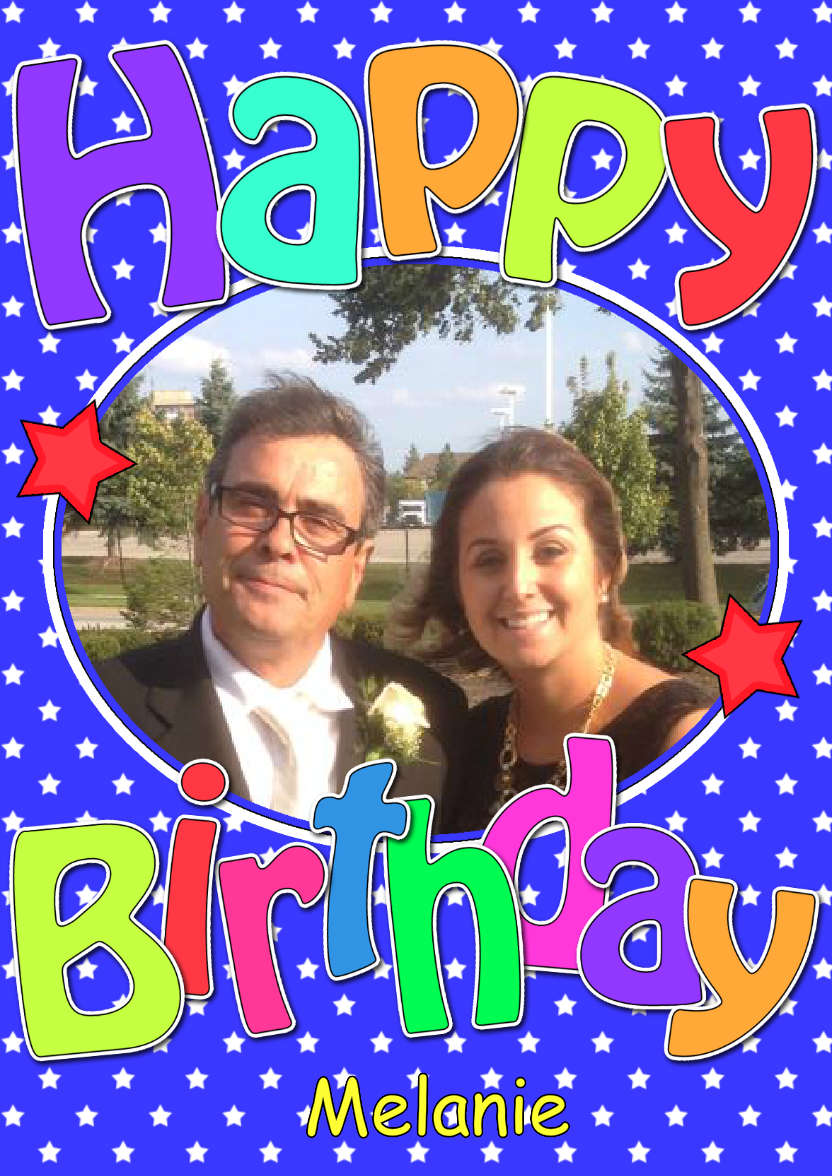Birthday Stars Photo Upload Card - card made with Crafty Bob's Card Creator