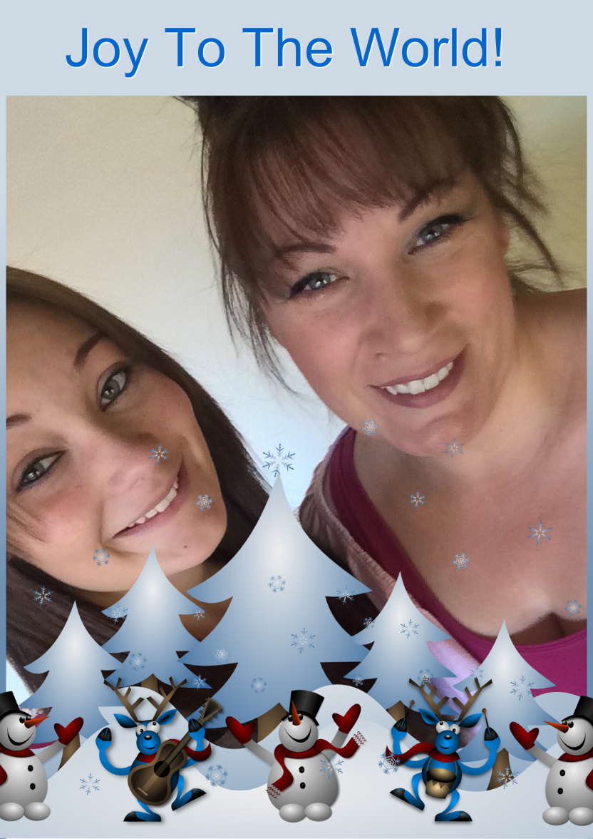 Dancing Christmas Friends - card made with Crafty Bob's Card Creator