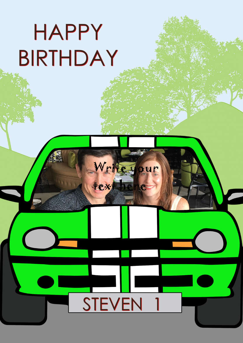 Boy Racer - card made with Crafty Bob's Card Creator