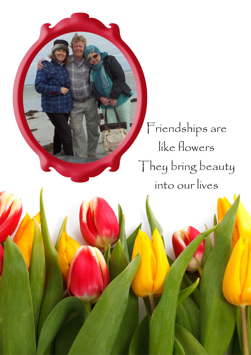 Tulip Frame Photo Card - card made with Crafty Bob's Card Creator