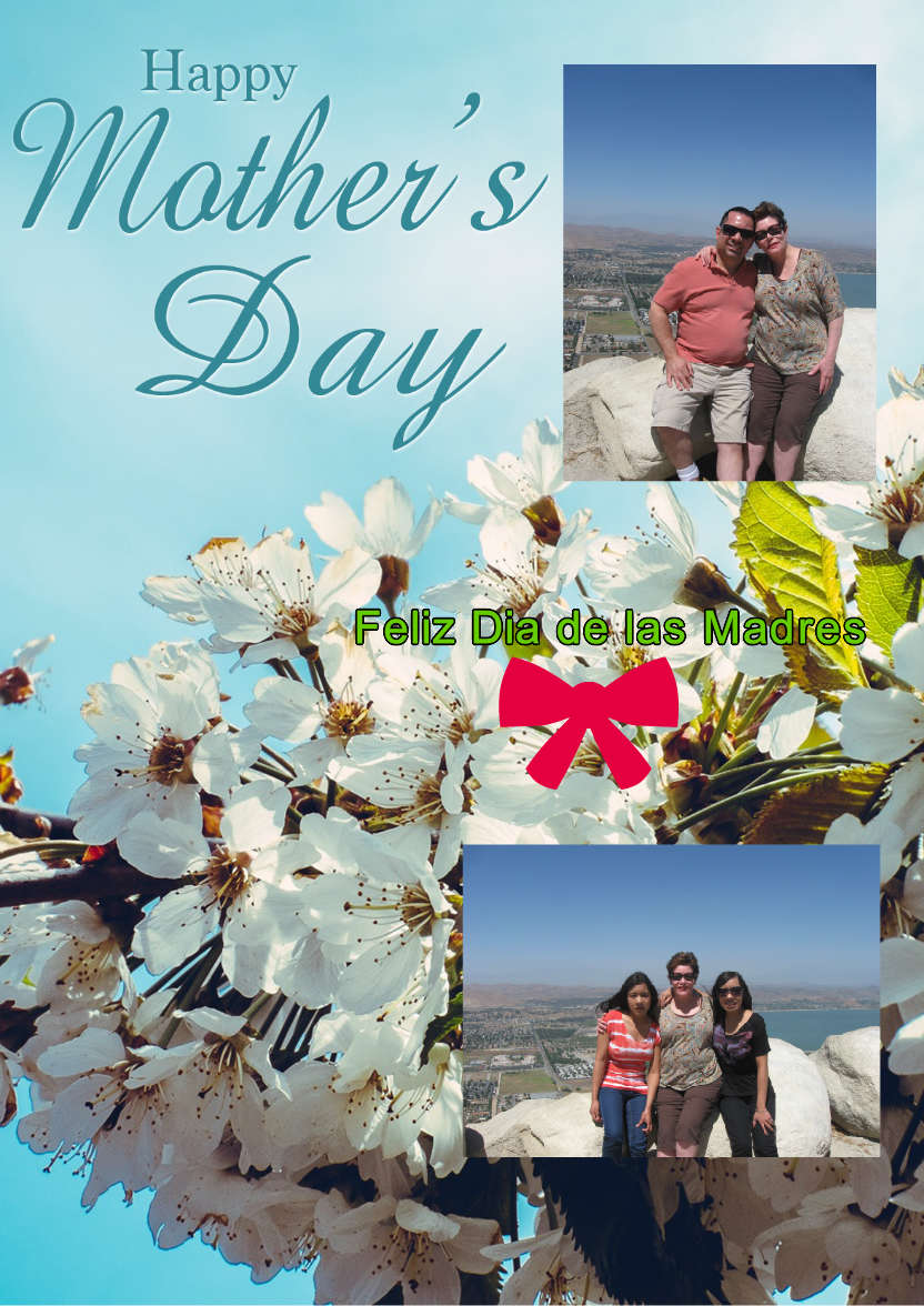 Mother's Day Cherry Blossom - card made with Crafty Bob's Card Creator