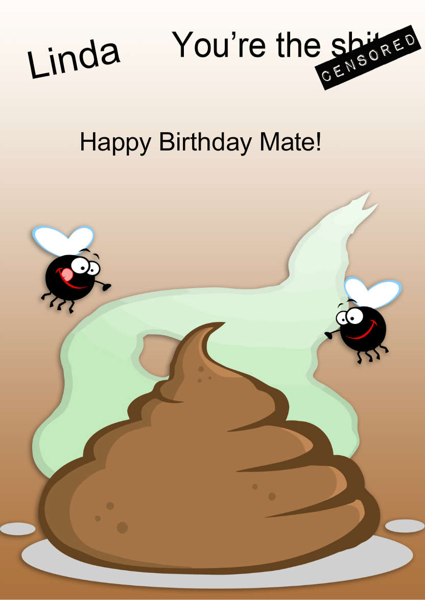 You're The -  Censored! Humorous Card Fron - card made with Crafty Bob's Card Creator