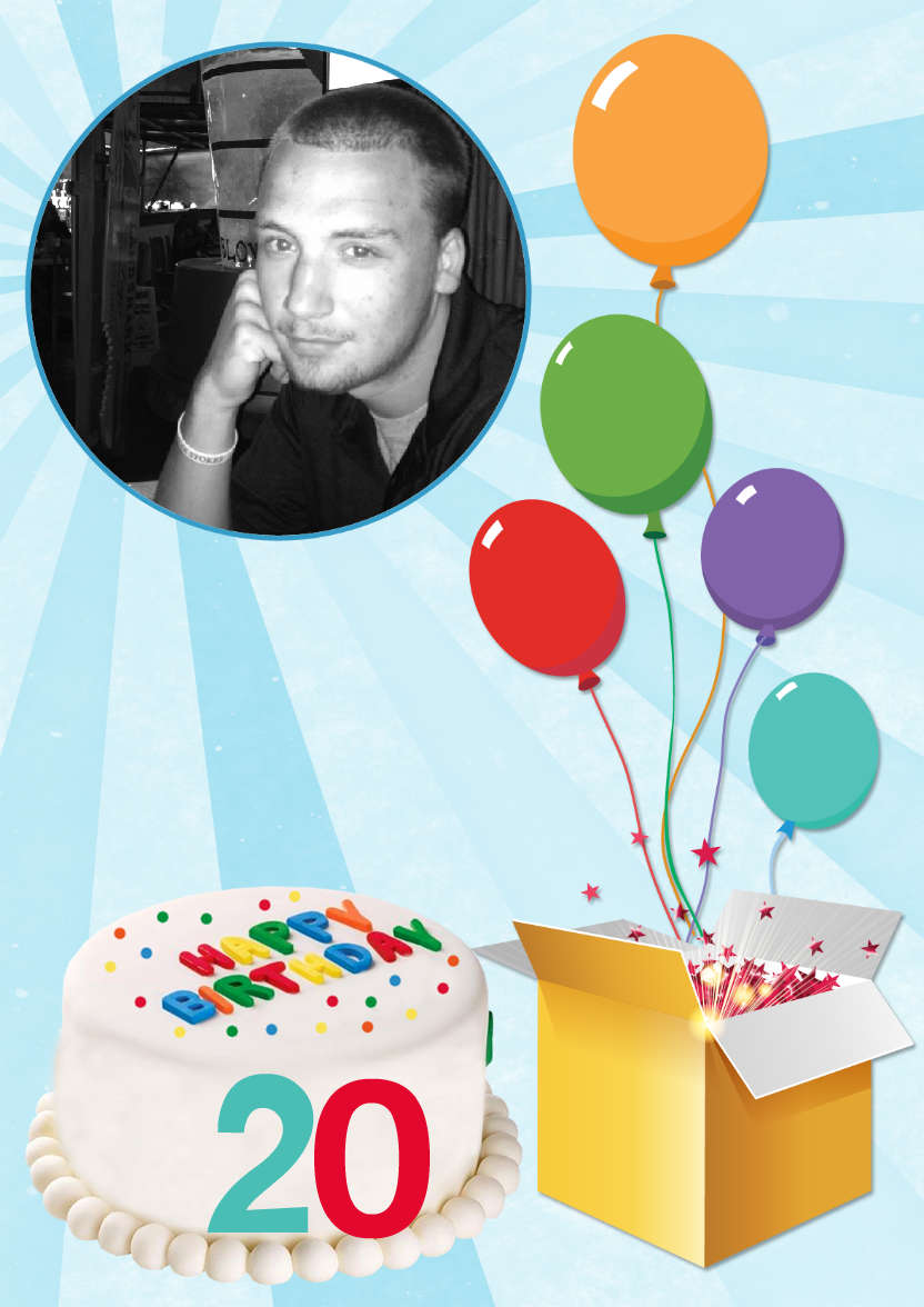 Birthday Surprise Photo Card - card made with Crafty Bob's Card Creator