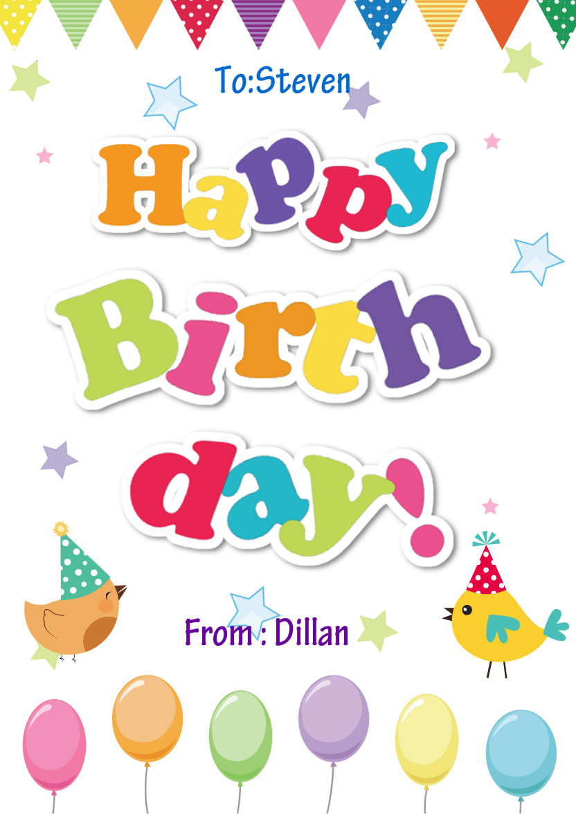 Happy Birthday to You - card made with Crafty Bob's Card Creator